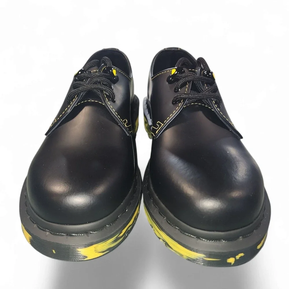 Dr. Martens 1461 M 4/ W 5‎ Oxford Shoes Black Yellow Marble Sole